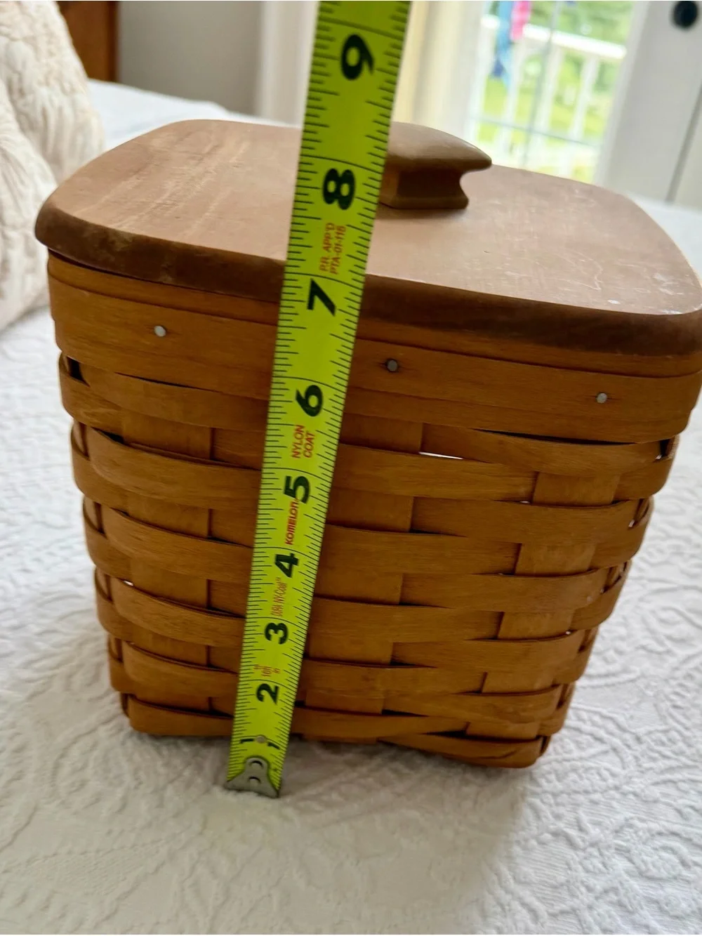 Gerald Henn Handwoven Wicker Storage Basket in Brown -with wood Lid Home Accents